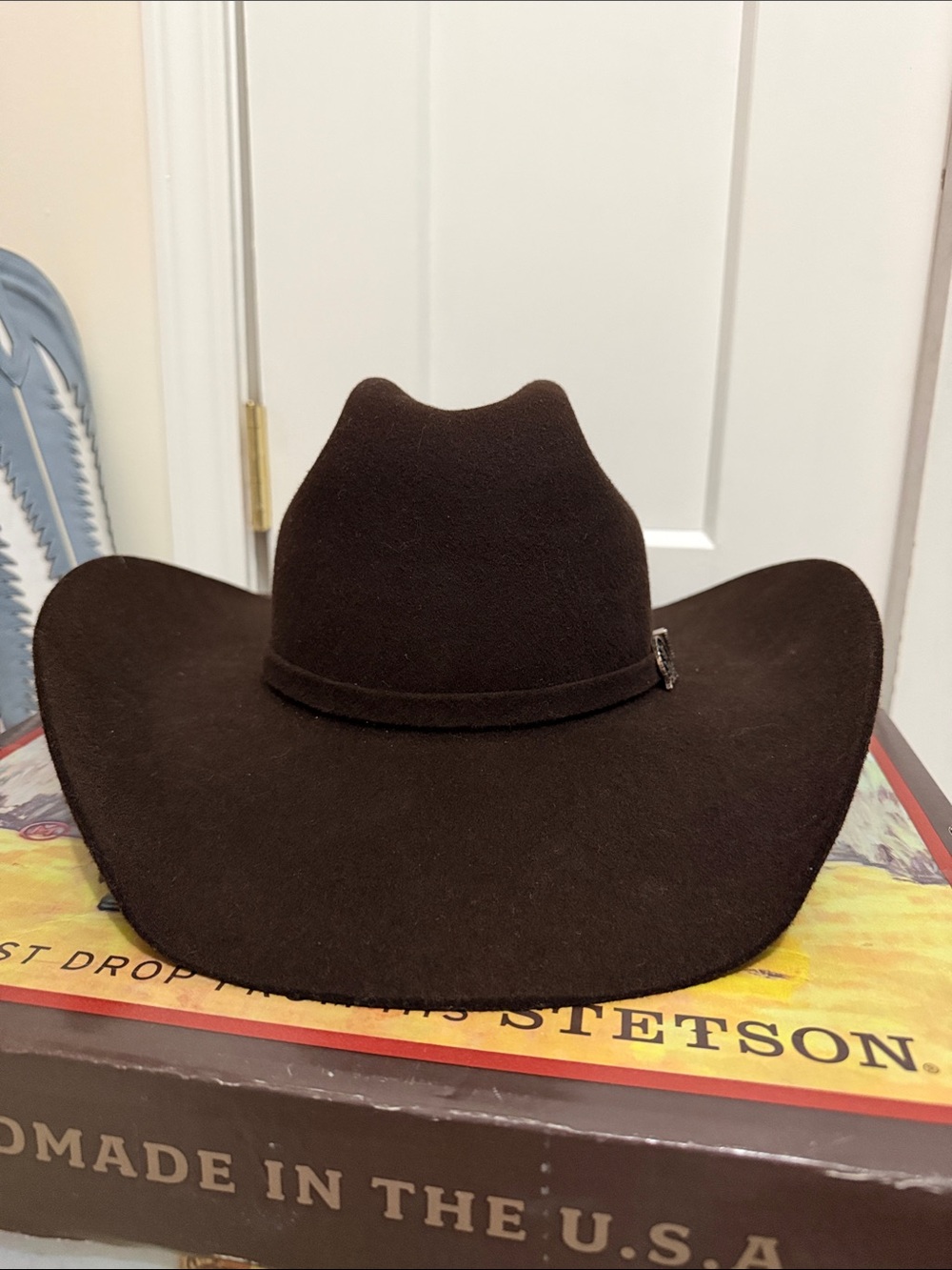 Dark Brown chocolate Felt Western Cowboy Hat- cowgirl hat